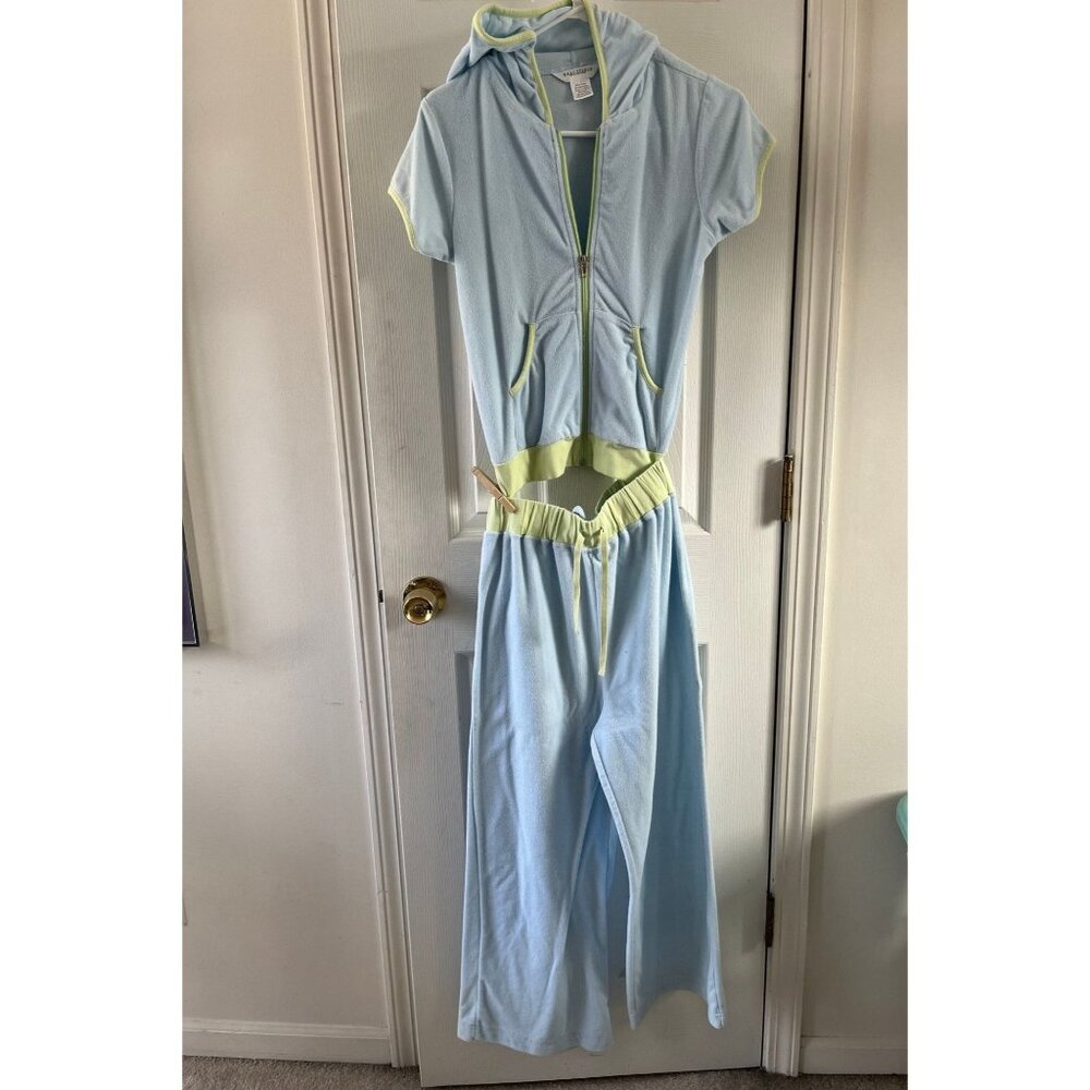 Vtg Bali Studio Collection 2 Piece Jacket With Hood & Matching Lounge Pants S